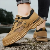 Erkek Fileli Hızlı Kuruyan Spor Ayakkabı (Sarı) thumbnail 6