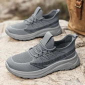 Erkek Örme File Spor Ayakkabı (Siyah) thumbnail 7