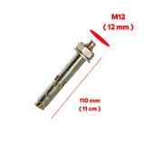Saplamalı Gömlek Çelik Dübel Raf Montaj Bağlantı Zemin Monte Tavan Beton Asma Aparat M12x110 mm 8 Adet - 2