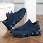Unisex Örme Sokak Ayakkabısı (Siyah - Kırmızı) - 9