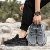 Erkek Örme File Spor Ayakkabı (Siyah) thumbnail 5