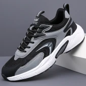 Erkek Koşu Ayakkabısı - Hafif ve Nefes Alabilen File (Siyah) thumbnail 5