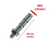 Saplamalı Dübel Gömlek Çelik Dübel M12x90 mm Raf Montaj Bağlantı Zemin Monte Tavan Beton 8 Adet - 2