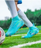 Unisex Yüksek Bilekli Krampon Futbol Ayakkabısı (Altın) - 9