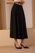 Siyah Salaş Kesim Dokuma Etek - 6