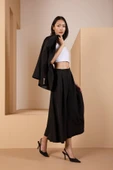 Siyah Salaş Kesim Dokuma Etek - 1