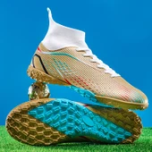 Unisex Yüksek Bilekli Krampon Futbol Ayakkabısı (Altın) - 5