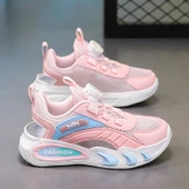 Unisex Çocuk Yazlık Fileli Spor Ayakkabı (Siyah - Mavi) thumbnail 6