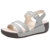 Kadın Yazlık Platform Sandalet (Gri) - 6