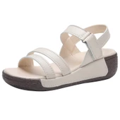 Kadın Yazlık Platform Sandalet (Gri) - 7