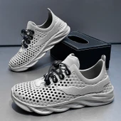 Erkek Bağcıklı Rahat Terlik Sandalet (Haki) thumbnail 7