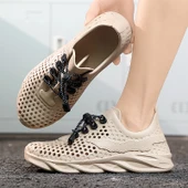 Erkek Bağcıklı Rahat Terlik Sandalet (Haki) thumbnail 6