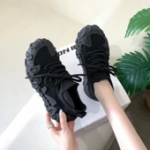 Kadın Örgü Fileli Spor Ayakkabı (Mor) thumbnail 4