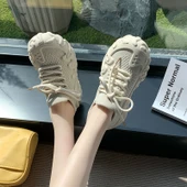 Kadın Örgü Fileli Spor Ayakkabı (Mor) thumbnail 6