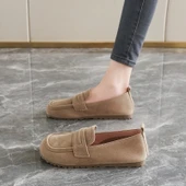 Kadın Loafer Ayakkabı - Günlük Kullanım - Düz Taban (Kayısı Rengi-2) - 2