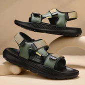 Erkek Roma Sandalet (Siyah - Yeşil) thumbnail 1