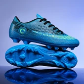 Unisex Krampon Futbol Ayakkabısı (Mavi-1) - 6