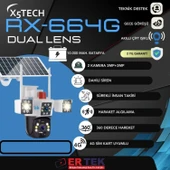 X5-TECH RX-664G SPEED DOME KAMERA SOLAR 4G 2*3MP BEYAZ - 1