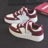 Unisex Kalın Tabanlı Spor Ayakkabı (Kırmızı) - 7