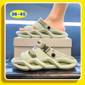 Unisex Kalın Tabanlı Terlik (Yeşil-3) - 1