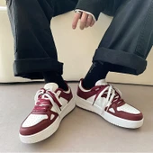 Unisex Kalın Tabanlı Spor Ayakkabı (Kırmızı) - 11