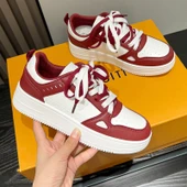 Unisex Kalın Tabanlı Spor Ayakkabı (Kırmızı) - 2
