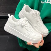 Unisex Kalın Tabanlı Spor Ayakkabı (Kırmızı) - 6