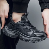 Unisex File Örgü Spor Ayakkabı (Siyah) - 5