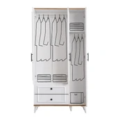 Gardırop, Linda 3 Kapaklı Dolap thumbnail 4