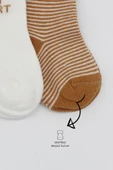 Bistyle Big Heart Penye Soket Çorap 2'Li BS10117 Hardal - 2