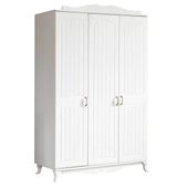 Gardırop , Su Beyaz 3 Kapaklı Dolap - 1
