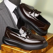 Erkek İş ve Günlük Kullanım Deri Ayakkabı (Kahverengi) thumbnail 4