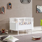 Mdf Beşik, Bella Büyüyen Beşik 90x120 1 Adet Comfort Yatak - 1