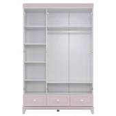 Gardırop, City 3 Kapaklı Dolap - Gri - 5