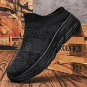 Unisex Çorap Terlik - Darbe Emici - File Üst Yüzey - Günlük Yürüyüş (Siyah Turuncu-1) - 6
