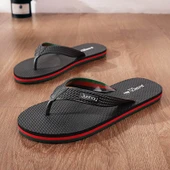 Unisex EVA Parmak Arası Terlik (Yeşil - Kırmızı) - 1