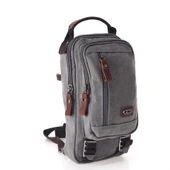 Ççs London 31184 Kanvas Çapraz Omuz Çantası Gri thumbnail 4