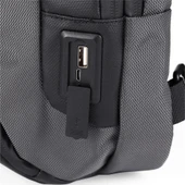 ÇÇS 31300 Usb Çıkışlı Çapraz Sırt ve Göğüs Çantası Gri thumbnail 5