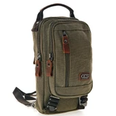 Ççs London 31184 Kanvas Çapraz Omuz Çantası Yeşil thumbnail 2