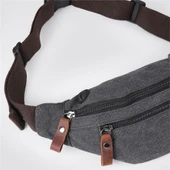 Ççs 31517 Sport Kanvas Bel Çantası Siyah thumbnail 5