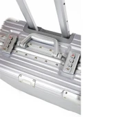 CCS 71447 Çekçekli Alüminyum Kasa Valiz Evrak Çantası Gri - 4