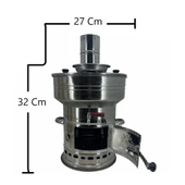 Paslanmaz 304 Çelik 7 litre Demlikli Semaver - 3