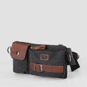 Ççs London 31459 Kanvas Bel Çantası Siyah thumbnail 6