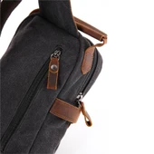 Ççs 51396 Kanvas Omuz Askılı Çapraz Çanta Siyah - 6