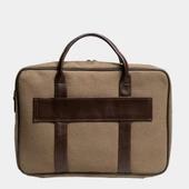 Retro Kanvas 35X23 Evrak ve Laptop Çantası 13 İnç Haki - 3