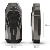 Colibri Boss Üçlü Jet Çakmak Puro Çakmağı Kesicili Siyah - 3