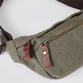 Ççs 31516 Sport Kanvas Bel Çantası Yeşil - 4