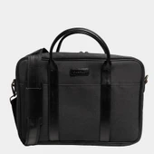 Retro Kanvas 35X23 Evrak ve Laptop Çantası 13 İnç Siyah - 3