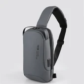 Ççs 51465 Tek Omuz Askılı Sırt ve Göğüs Çantası Gri thumbnail 1