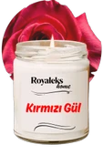 Doğal Özel Seri Kokulu Dekoratif Kavanoz Mum 210 cc - Kırmızı Gül Esansı - RYL thumbnail 1